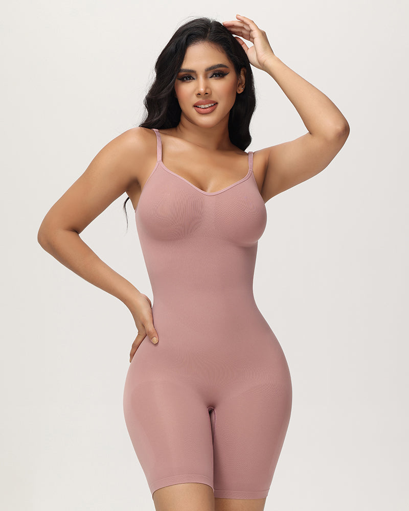 Curveshe High Elastic Adjustable Strap Bodysuit Invisible Butt Lifter Tummy Control Shapewear Open Crotch Thigh Slimmer Bodyshaper