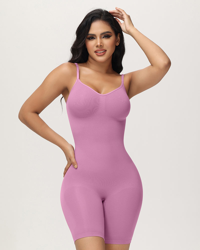 Curveshe High Elastic Adjustable Strap Bodysuit Invisible Butt Lifter Tummy Control Shapewear Open Crotch Thigh Slimmer Bodyshaper